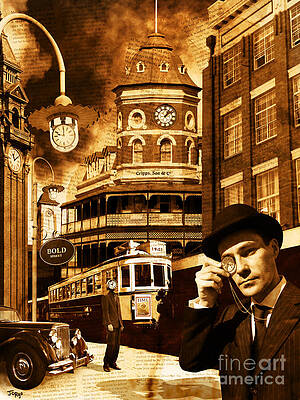 Wall Art featuring the digital art Bold Street - The Monocle Of Time by Jorgo Photography