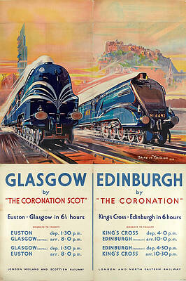 Trains to Glasgow and Edinburgh Digital Art