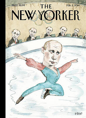 Figure Skating Satire Painting