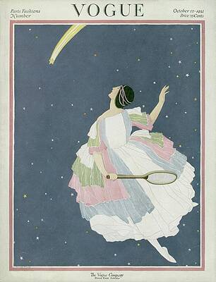 Elegant Woman Reaching for Shooting Star Wall Art