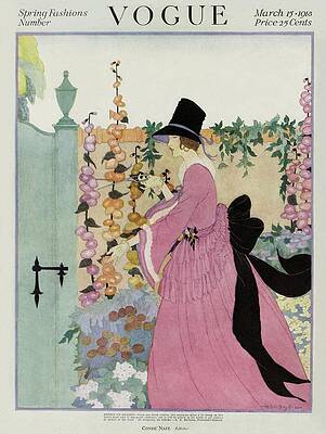 Elegant Woman in Spring Garden Wall Art