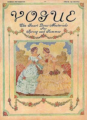 Nineteenth Century Wall Art featuring the photograph Vogue Cover Featuring Two Nineteenth Century by David Peirson