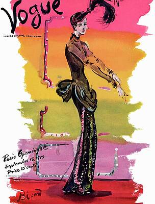 1930s Vogue Fashion Illustration Wall Art