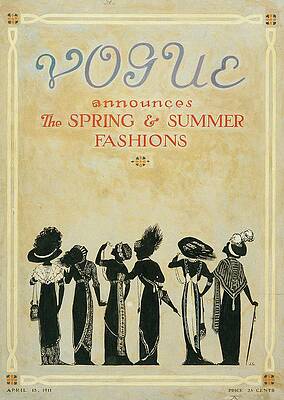 Magazine Digital Art - Vogue Cover Illustration Featuring Six Female by Jessie Gillespie