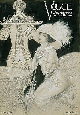 Elegant Lady in Fancy Hat Digital Art