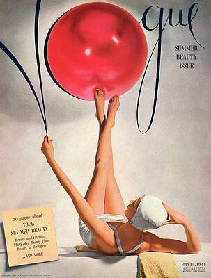 Vintage Vogue Summer Beauty Cover Wall Art