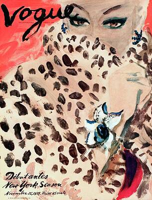 Vogue Cover with Elegant Woman Photograph