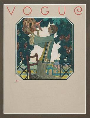 Pattern Digital Art - Vogue Cover Illustration Of A Woman Releasing by Leslie Saalburg