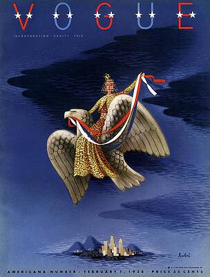 Elegant Woman Riding a Giant Eagle Wall Art