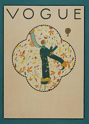 Magazine Digital Art - Vogue Cover Illustration Of A Woman Standing by Harriet Meserole