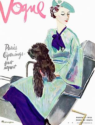 Vogue Cover with Elegant Lady Photograph