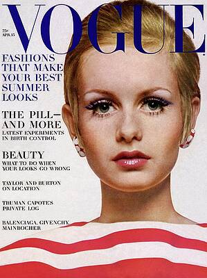 Vogue Magazine Cover with Model Photograph