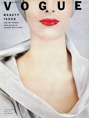 Vogue Magazine Cover with Red Lips Wall Art