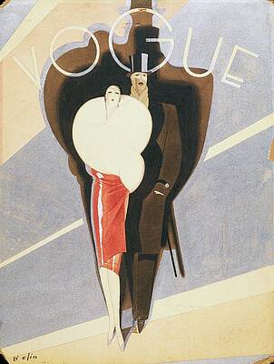Magazine Digital Art - Vogue Magazine Cover Featuring A Couple Dressed by William Bolin