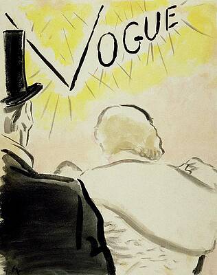 Magazine Digital Art - Vogue Magazine Cover Featuring A Couple Seen by Carl Oscar August Erickson