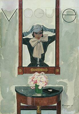 Reflection Digital Art - Vogue Magazine Cover Featuring A Reflection by Pierre Mourgue