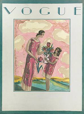 Pattern Digital Art - Vogue Magazine Cover Featuring A Woman by Joseph B Platt