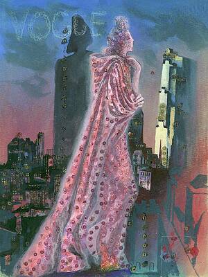 Pattern Digital Art - Vogue Magazine Cover Featuring A Woman Standing by Pavel Tchelitchew