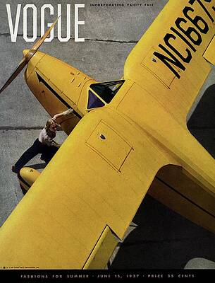 Vogue Cover with Yellow Airplane Photograph