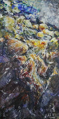 Textured Wall Art featuring the painting Vortex by Madeleine Arnett