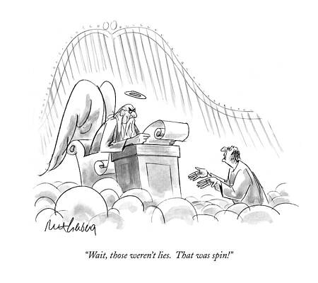 Heavenly Judgment Cartoon Wall Art