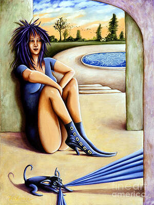 Wall Art featuring the painting Waiting by Valerie White