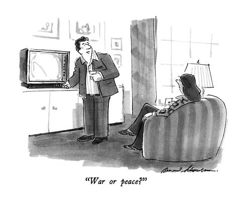 Peace Drawing - War Or Peace? by Bernard Schoenbaum