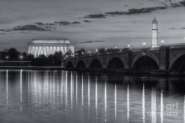 Washington D.C. Monuments at Dusk Wall Art