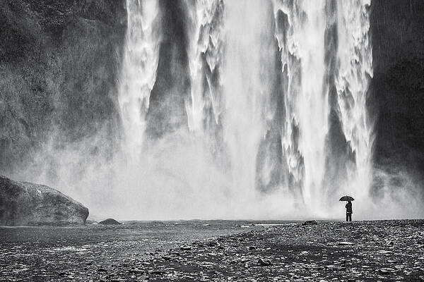 Nature Wall Art featuring the photograph Watcher At The Falls - Iceland Waterfall Photograph by Duane Miller