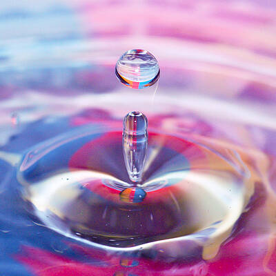 Wall Art featuring the photograph Water Splash Drop by Crystal Wightman