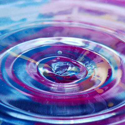 Wall Art featuring the photograph Water Splash Rings by Crystal Wightman