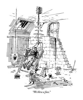 Frankenstein's Electrical Mishap Drawing