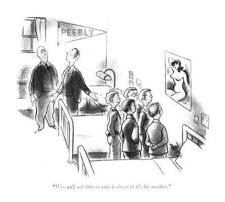 Sexy Drawing - It's His Mother by Ned Hilton