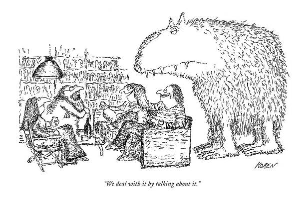 Monster in Group Therapy Drawing