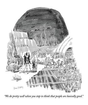 Cartoon of a Demonic Scene Drawing