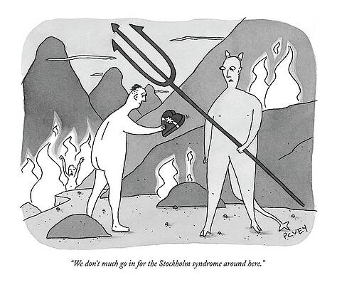 Valentine Drawing - We Don't Much Go In For The Stockholm Syndrome by Peter C Vey