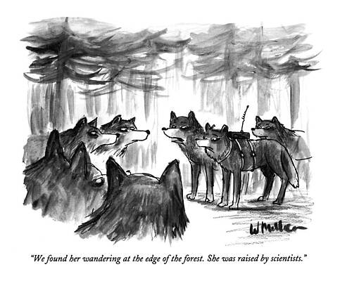 Rest Drawing - We Found Her Wandering At The Edge Of The Forest by Warren Miller