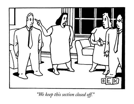 Brain Drawing - We Keep This Section Closed Off by Bruce Eric Kaplan