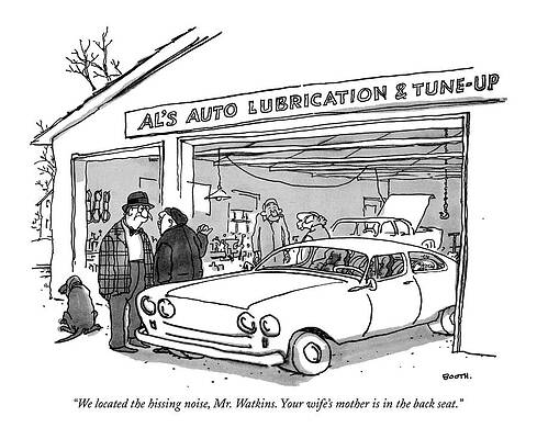 Car Tune-Up at Al's Garage Wall Art