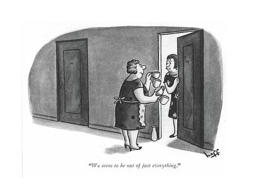 Baking Drawing - We Seem To Be Out Of Just Everything by Sydney Hoff