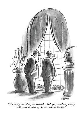 Two Businessmen Contemplating Finance Wall Art