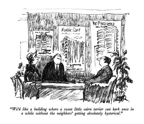 Bark Wall Art featuring the drawing We'd Like A Building Where A Sweet Little Cairn by Robert Weber