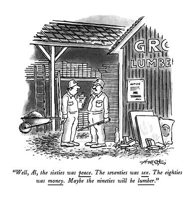 Peace Drawing - Well, Al, The Sixties Was Peace. The Seventies by Henry Martin