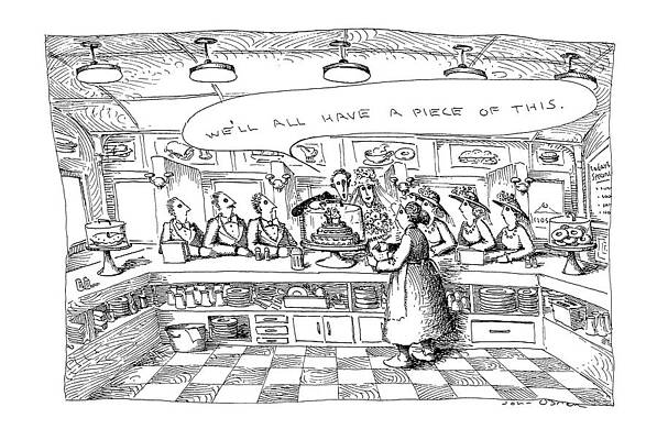 4 Wall Art featuring the drawing We'll All Have A Piece Of This by John O'Brien