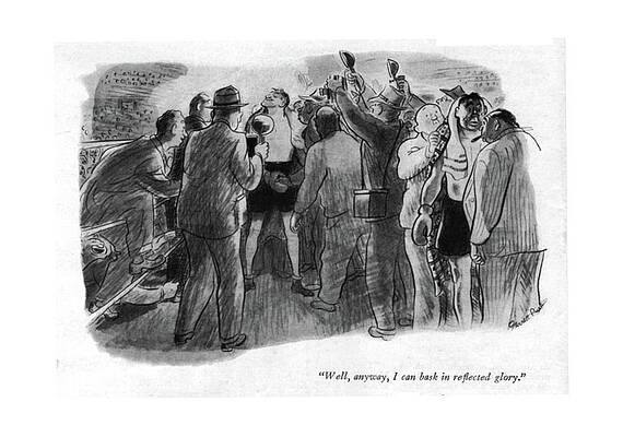 Round Drawing - Well, Anyway, I Can Bask In Re?ected Glory by Garrett Price