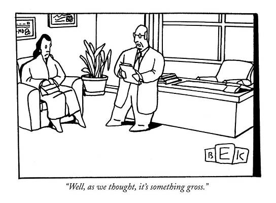 Doctor's Diagnosis Cartoon Drawing