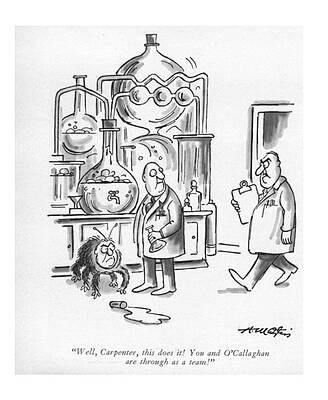 Lab Wall Art featuring the drawing Well, Carpenter, This Does It! by Henry Martin