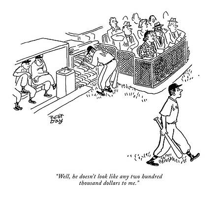 Green Drawing - Well, He Doesn't Look Like Any Two Hundred by Robert J. Day