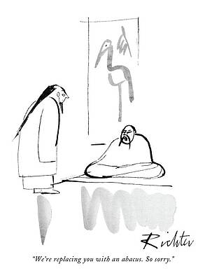 Humorous Conversation with Monk Drawing