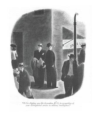 Combat Drawing - We're Slipping You This Decoration by Richard Taylor